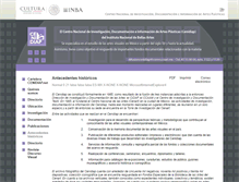 Tablet Screenshot of cenidiap.bellasartes.gob.mx